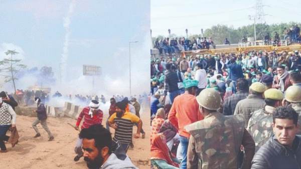 किसान आंदोलन : पुलिस ने छोड़े आंसू गैस के गोले