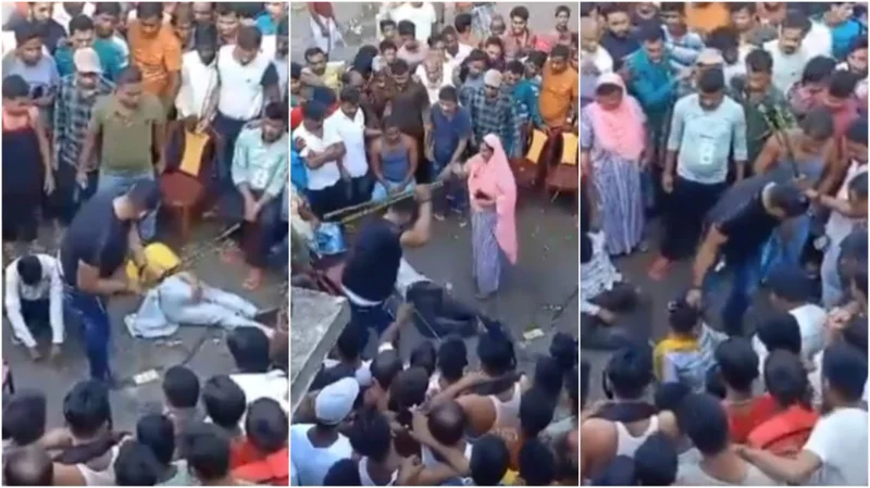 West Bengal में बीच सड़क पर महिला को बेरहमी से पीटा