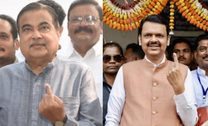 Gadkari and Fadnavis Highlighted the Importance of Voting in Maharashtra Elections, Cast Their Votes