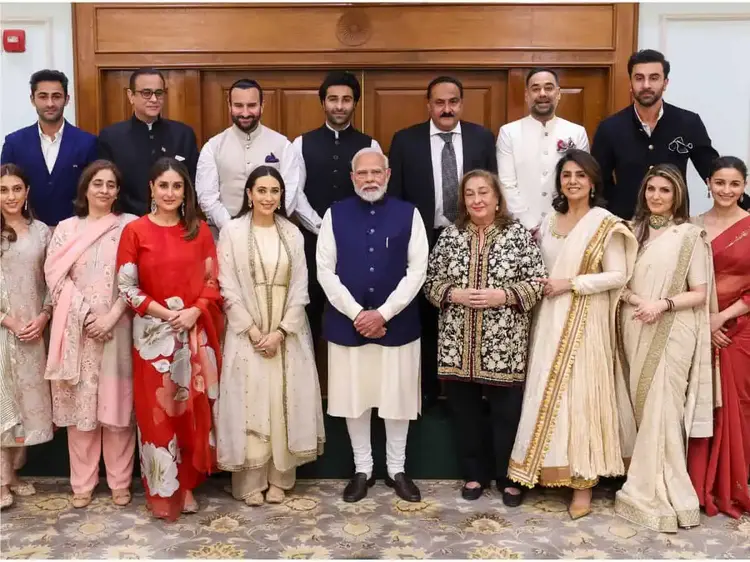 Kapoor family with Modi