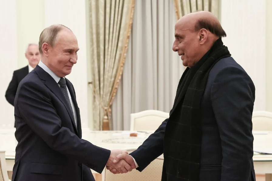 Rajnath Singh meets Putin