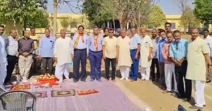 गौशाला में पंचगव्य चिकित्सा का भूमि पूजन, के जी तोषनीवाल ने किया समर्थन
