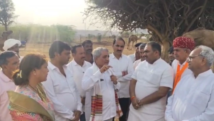 तेलंगाना BJP संगठन महामंत्री Chandrashekhar ने किया महावीर ऊंट विहार का दौरा