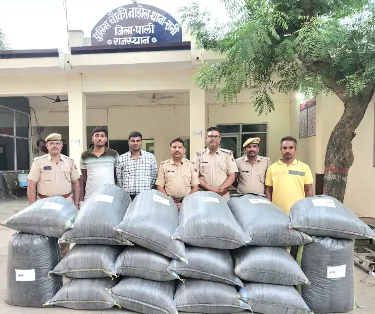 Pali: रानी थाना पुलिस की बड़ी कार्रवाई, 303 किलोग्राम डोडा पोस्त जब्त
