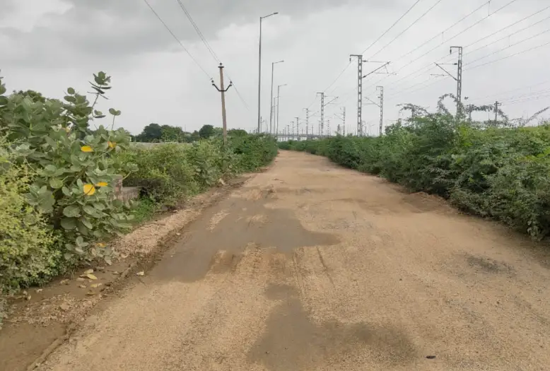 Pali: ओवर ब्रिज को जोड़ने वाली सड़क जर्जर हालत से राहगीर परेशान