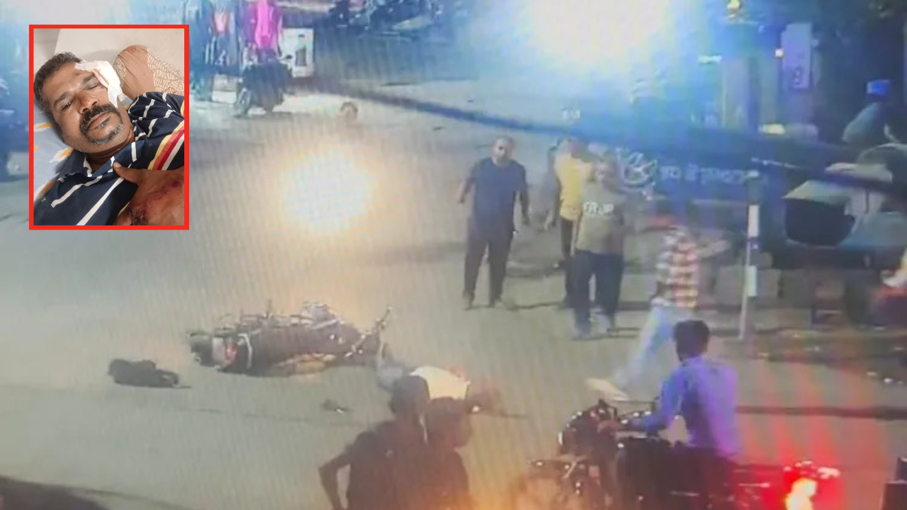 Pali: तेज गति आ रही अज्ञात कार ने पत्रकार को मारी टक्कर, CCTV में कैद हुआ हादसा