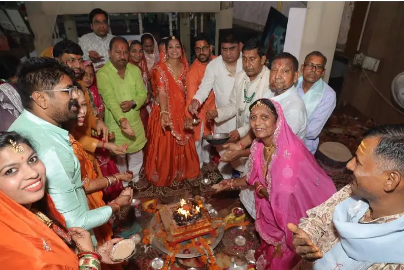 Bhilwara: सुर्य महल मे चल रही श्रीमद भागवत कथा का हवन यज्ञ में पूर्णाहुति के साथ हुआ समापन