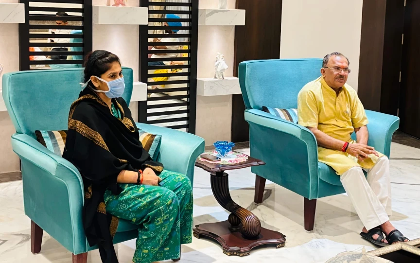 Rajsamand : Deepti Maheshwari के स्वास्थ्य लाभ की कामना करने पहुंचे विधानसभा अध्यक्ष Devanani 5 WhatsApp Image 2025 09 16 at 4 5