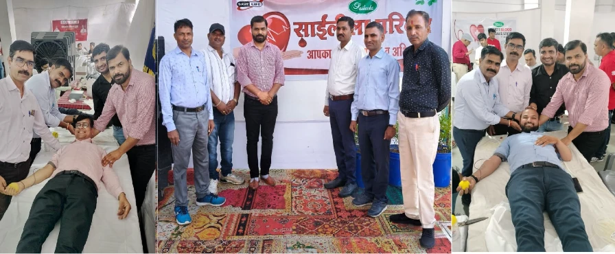 Bhilwara में साईंलीला प्रोसेसर्स पर लगा जीवनदान का मेला, 301 यूनिट रक्त एकत्रित 20 WhatsApp Image 2025 09 20 at 3